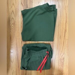 Dark Olive Fig Scrub Set